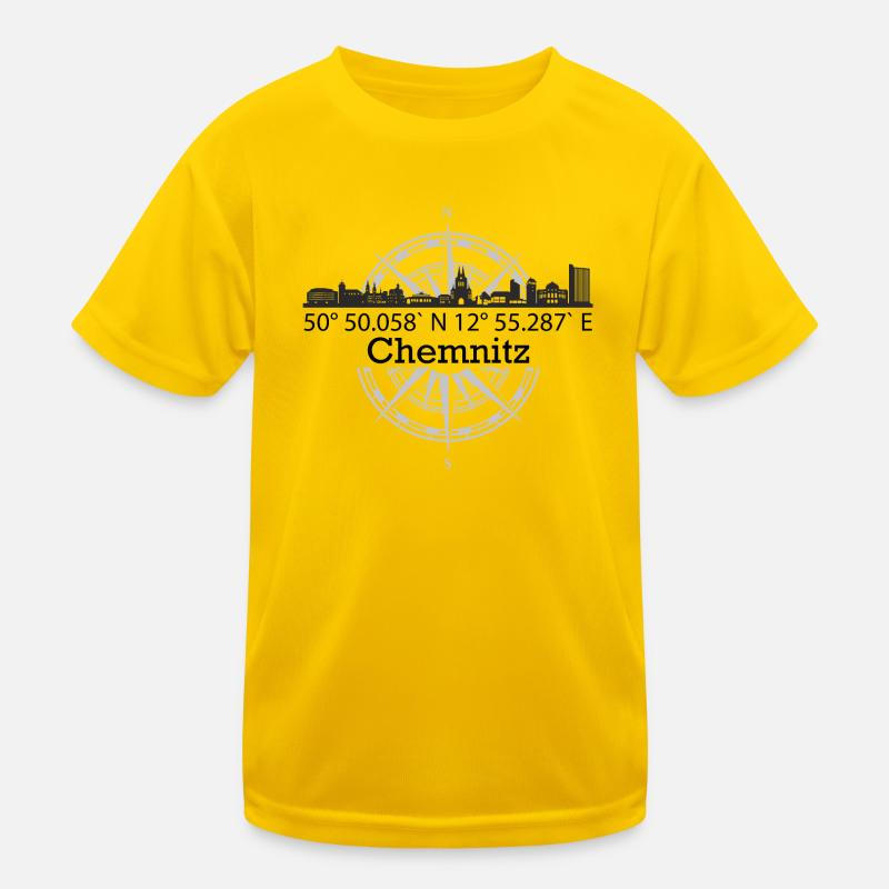 Skyline Chemnitz Kinder Funktions-T-Shirt
