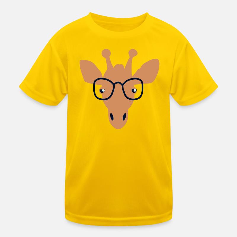 Giraffe mit Durchblick Kinder Funktions-T-Shirt