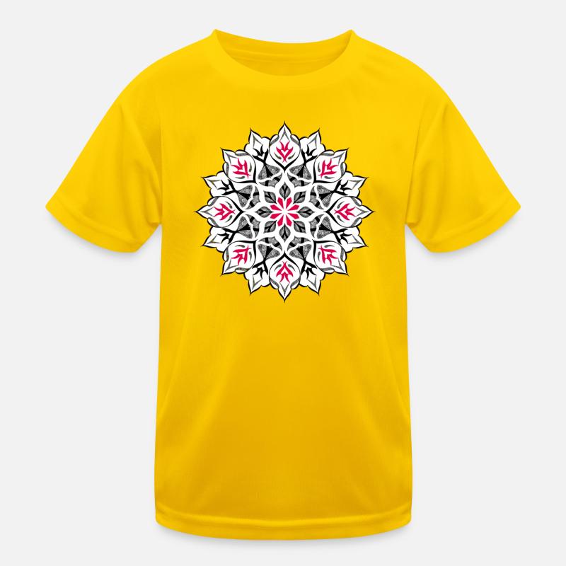 Dotwork Mandala-Design Kinder Funktions-T-Shirt