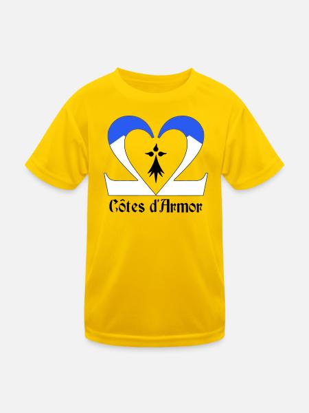 Côtes d'Armor - Kids Functional T-Shirt - egg yellow - Front