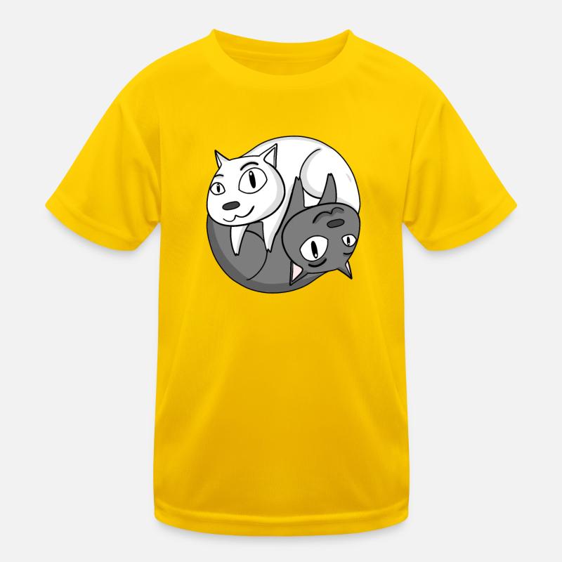 Yin Yang Cat Kids Functional T-Shirt
