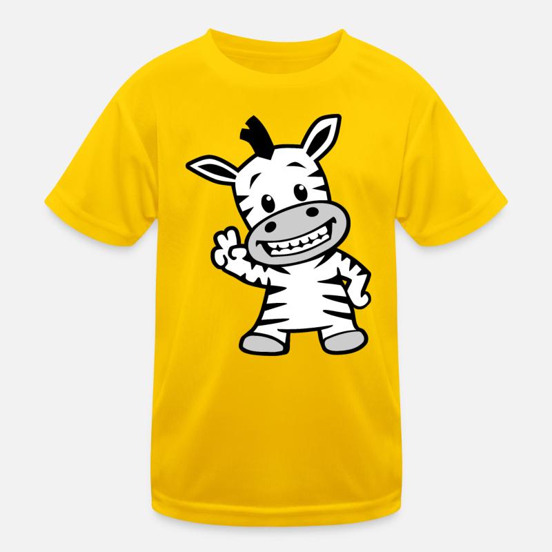 Cooles Zebra Kinder Funktions-T-Shirt