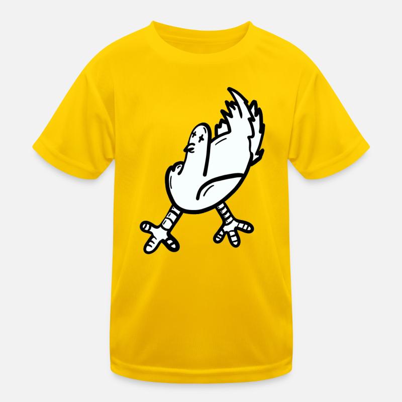 Imprimé poulet dessin animé expressif T-shirt sport Enfant