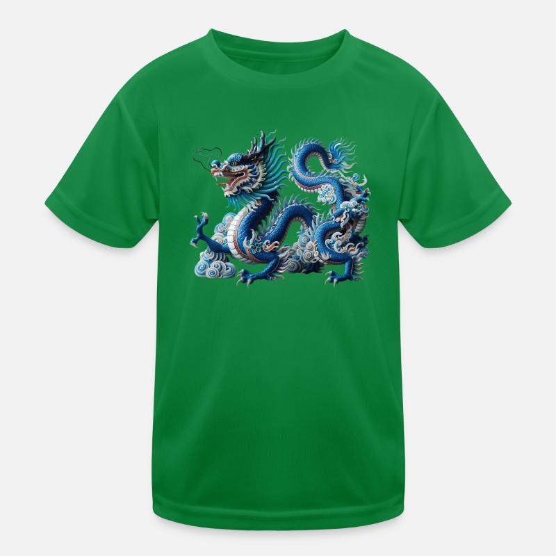 Blue kite in the river of clouds Kids Functional T-Shirt