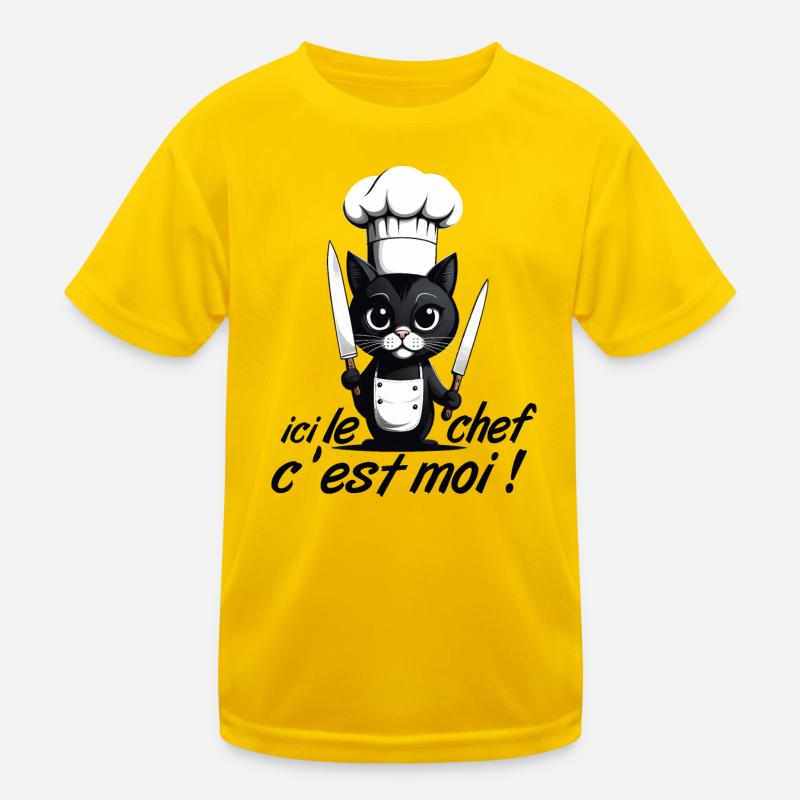 I'm the chef here! Cat Humor Chef Kitchen Kids Functional T-Shirt