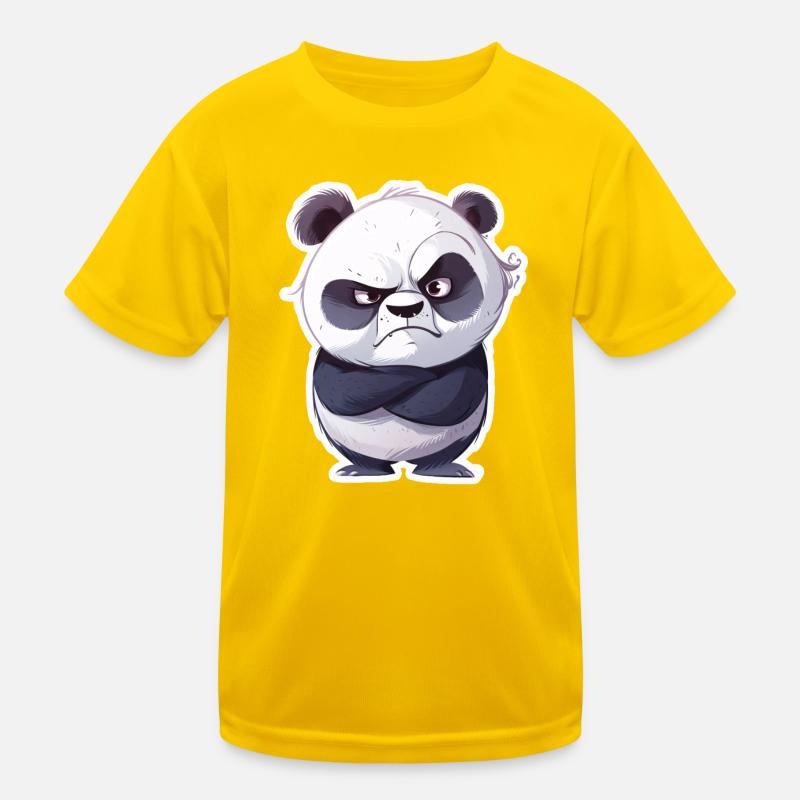Eingeschnappter Beleidigter Panda Kinder Funktions-T-Shirt