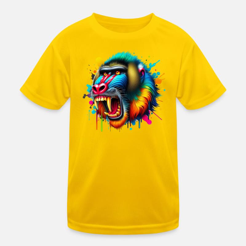 Mandrill-Affe Kinder Funktions-T-Shirt