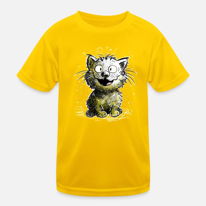 Cat laughs Kids Functional T-Shirt