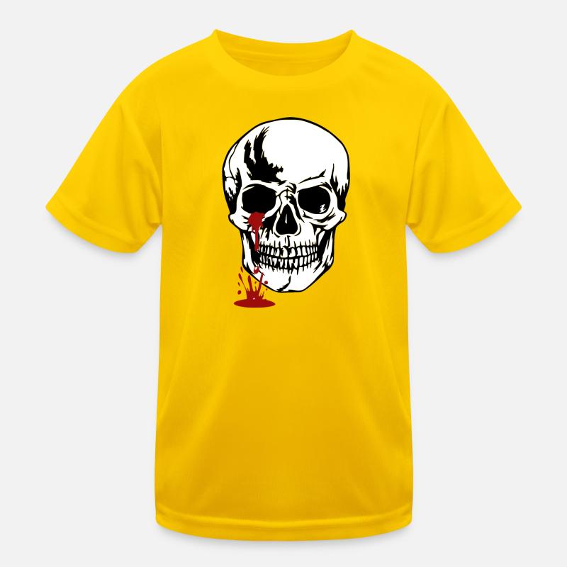 Schädel Kinder Funktions-T-Shirt