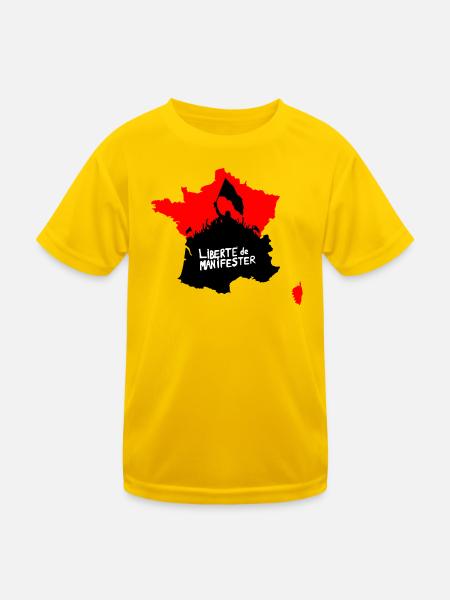 Freedom to protest - Kids Functional T-Shirt - egg yellow - Front