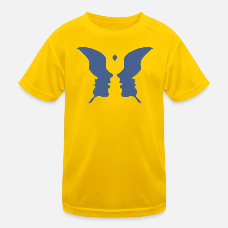 Küssende Gesichter oder ein Schmetterling Kinder Funktions-T-Shirt