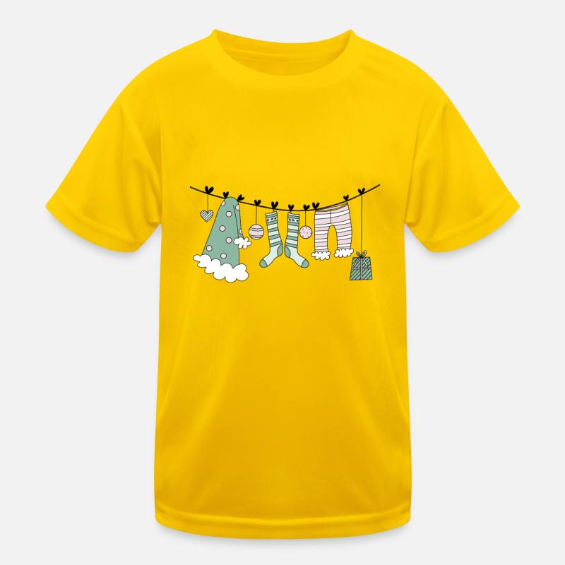 Corde à linge du Père Noël T-shirt sport Enfant