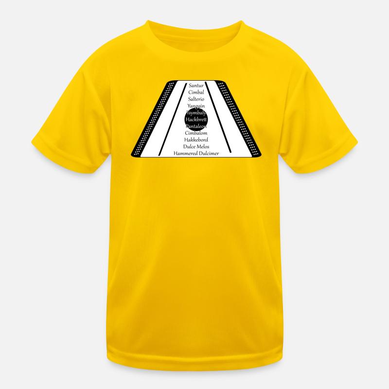 Hackbrett black n white Kinder Funktions-T-Shirt