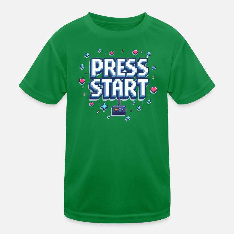 Press Start Kinder Funktions-T-Shirt