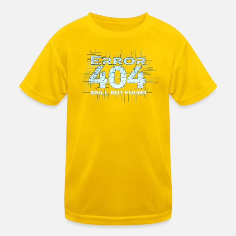 Error 404 - Skill not found - Kinder Funktions-T-Shirt - Eigelb