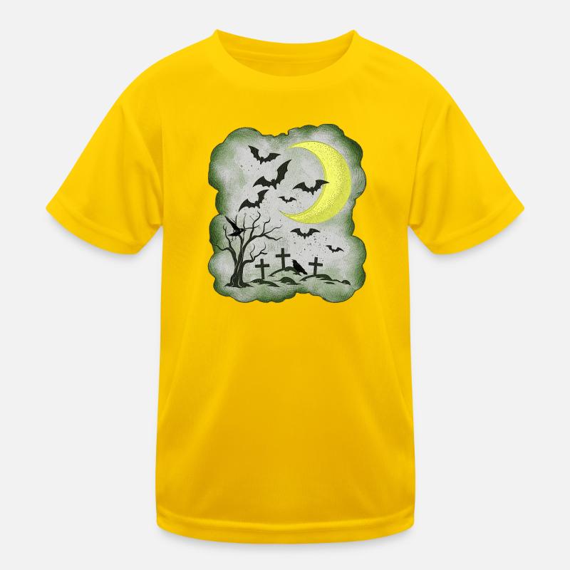Friedhöfe, gräber, Mondsichel, verregnet Kinder Funktions-T-Shirt