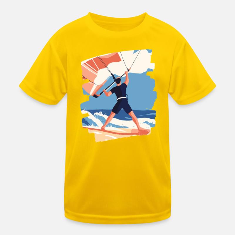 Kitesurfer Kinder Funktions-T-Shirt