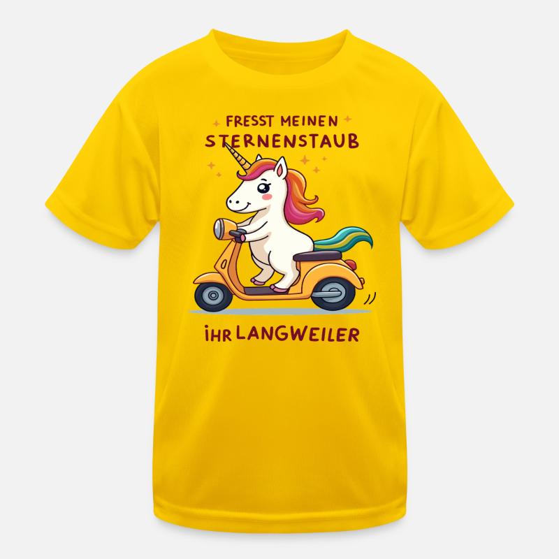 Roller-Einhorn Kinder Funktions-T-Shirt