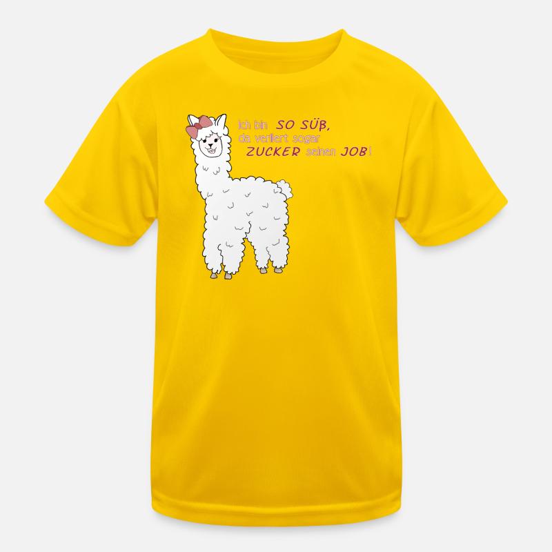 Süßes Alpaka Kinder Funktions-T-Shirt