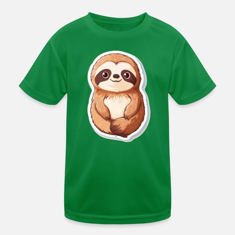 Faultier Kinder Funktions-T-Shirt