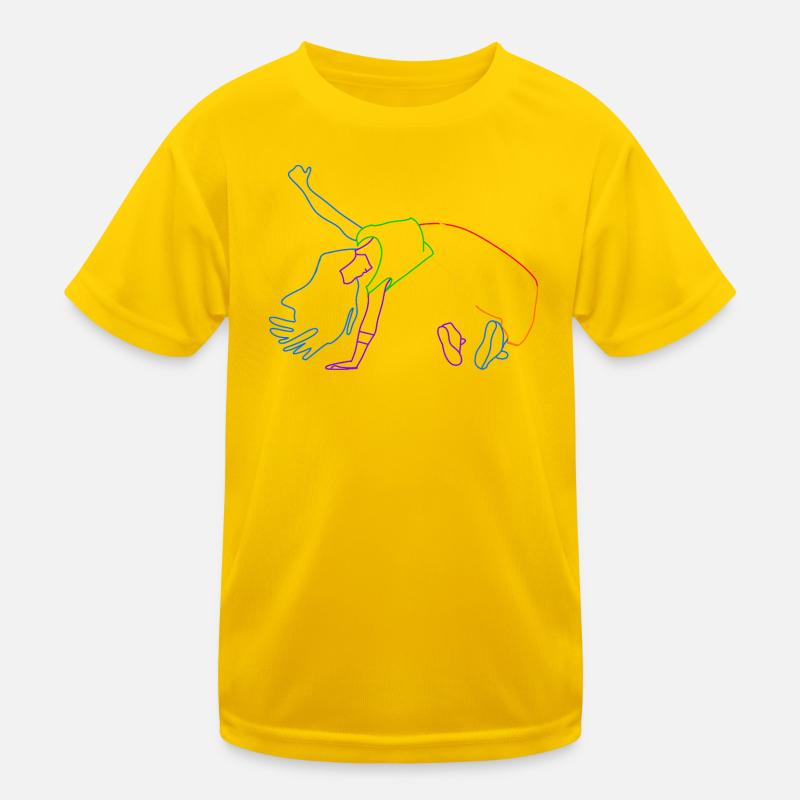 Acrobate de lignes colorées en mouvement T-shirt sport Enfant