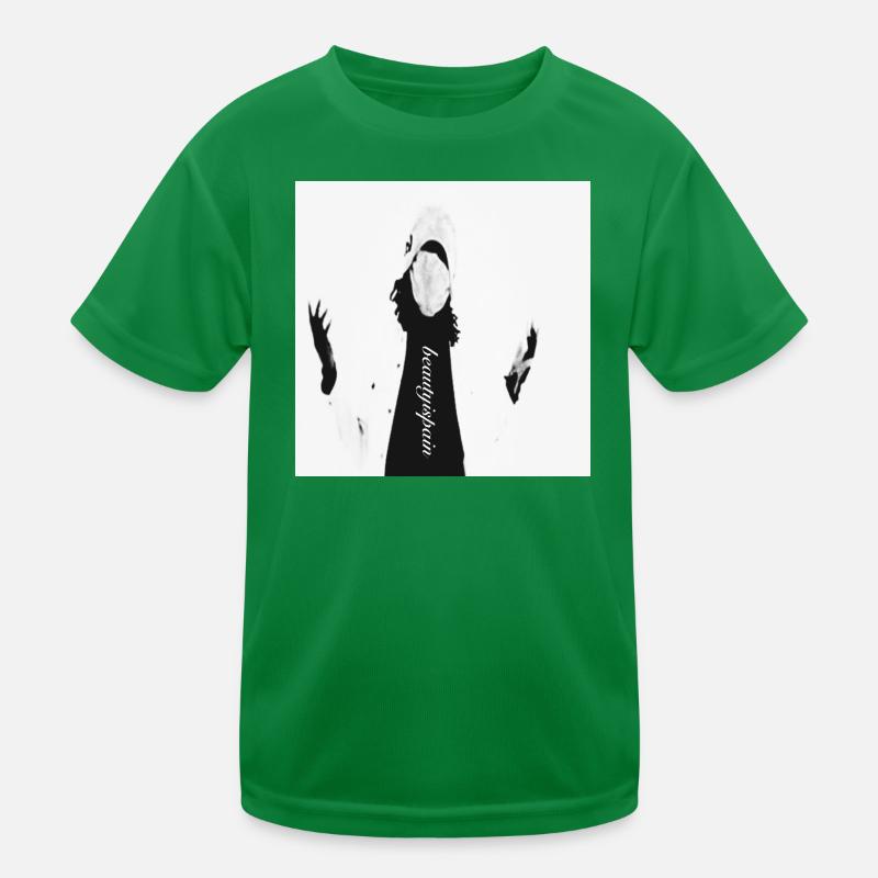 Minimalist Abstract Portrait Design Kids Functional T-Shirt