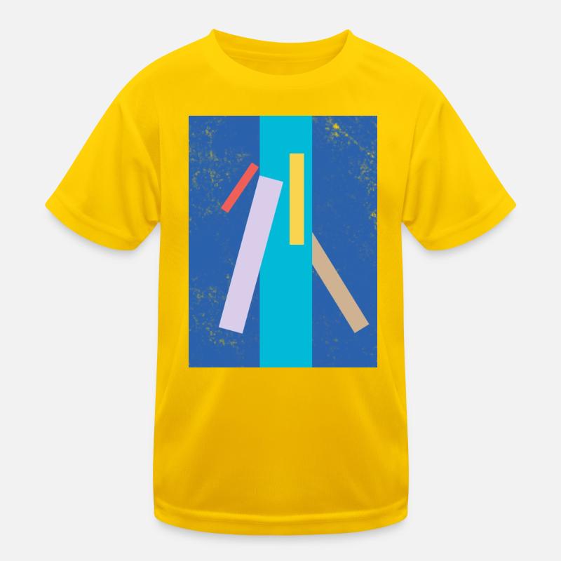 Abstract color and line pattern Kids Functional T-Shirt