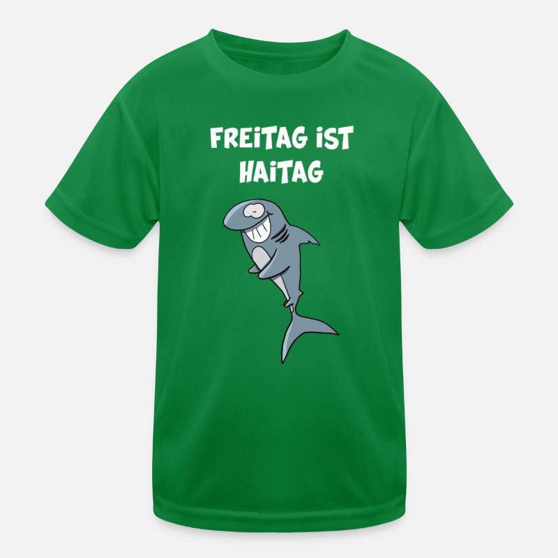 Humorous shark graphic with saying Kids Functional T-Shirt