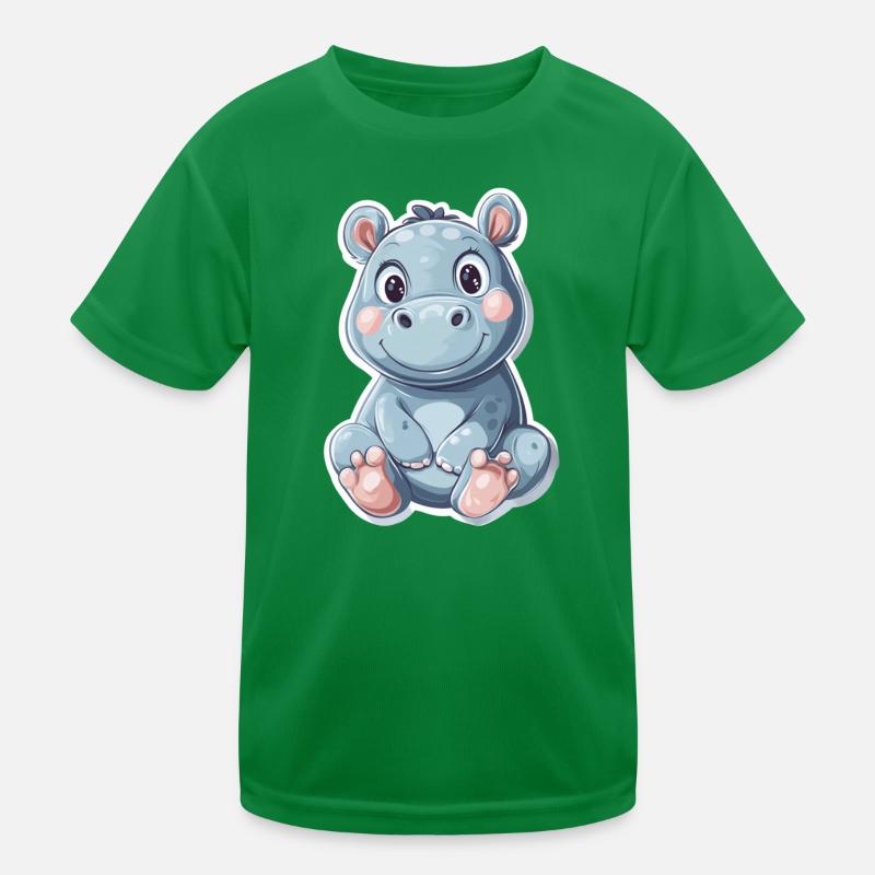 Nilpferd Kinder Funktions-T-Shirt