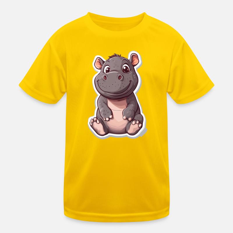 Nilpferd Kinder Funktions-T-Shirt