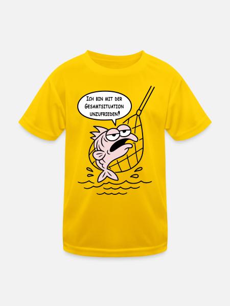 Insatisfait de la situation générale ! COULEURS PERSONNALISÉES ! - T-shirt sport Enfant - jaune d'œuf - Devant