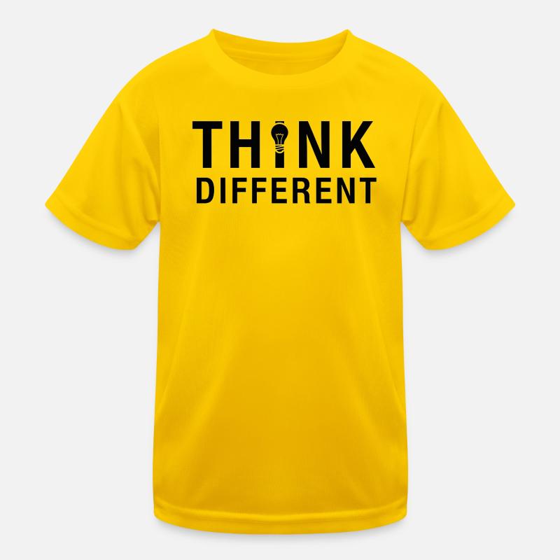 Creative Think Different Lightbulb Design Kids Functional T-Shirt
