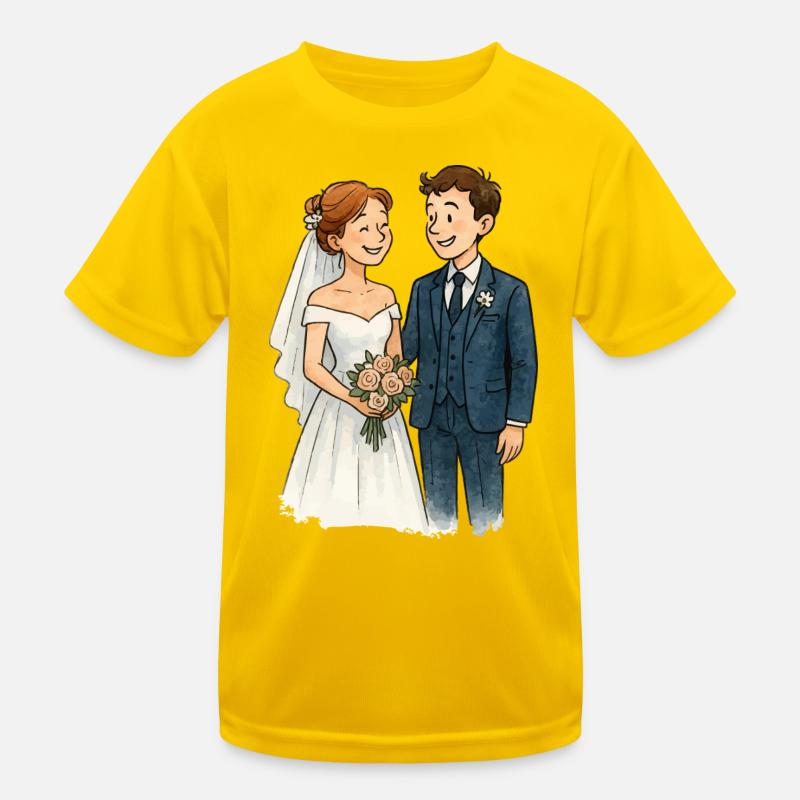 ehepaar-comic Kinder Funktions-T-Shirt