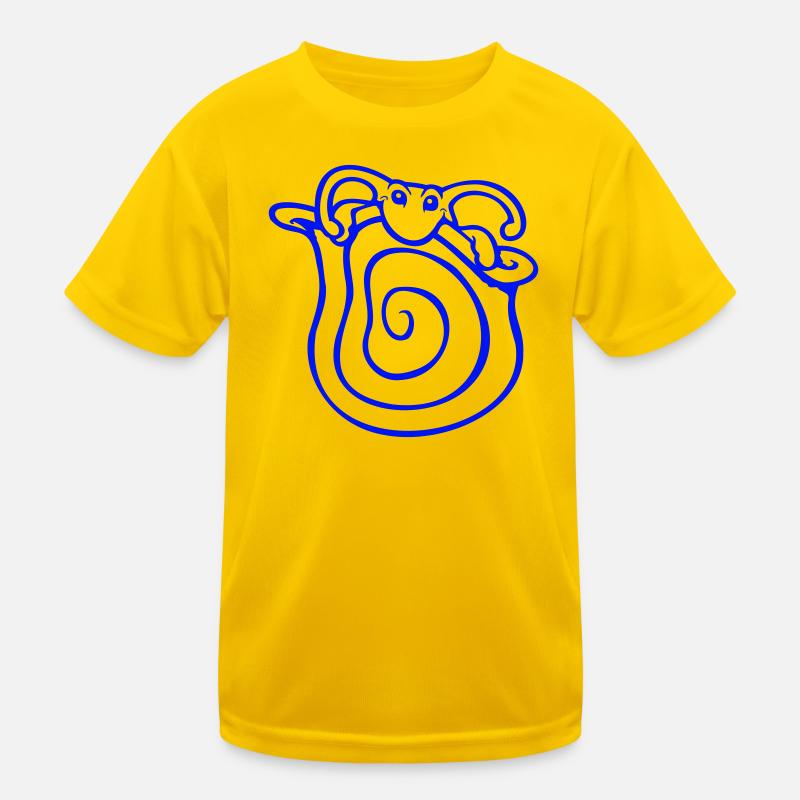 Snail shell snail hides cute shy Kids Functional T-Shirt