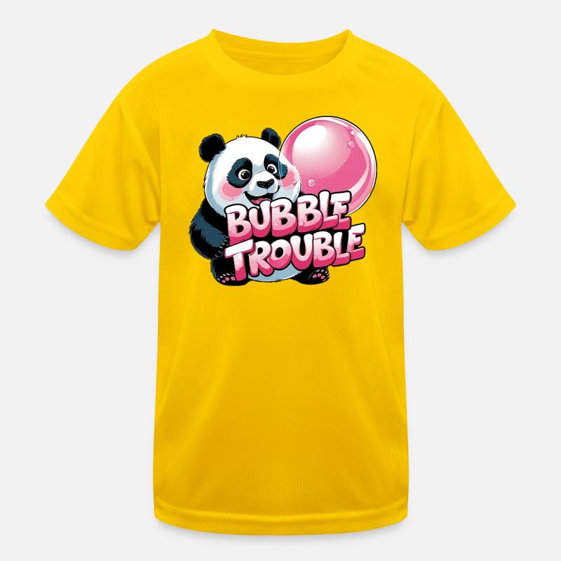 Niedlicher Panda mit Bubble-Torte Kinder Funktions-T-Shirt