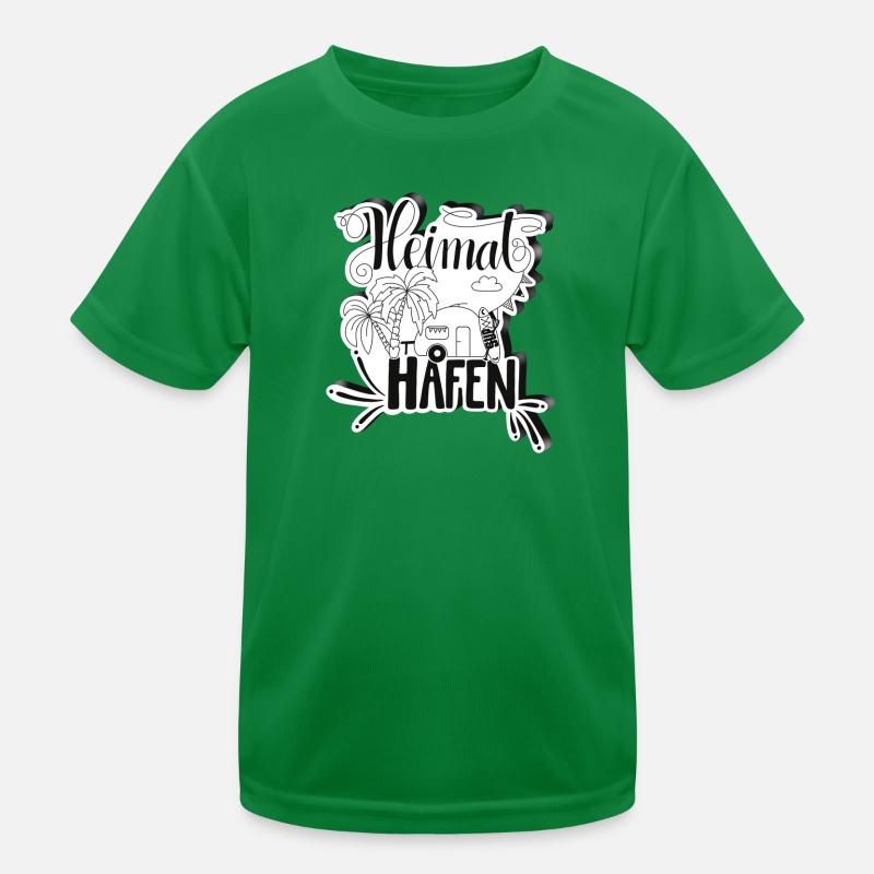 Camping Heimathafen Kinder Funktions-T-Shirt