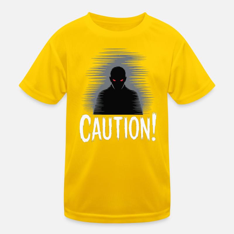 Dark Shadow Vorsicht Grafik Kinder Funktions-T-Shirt