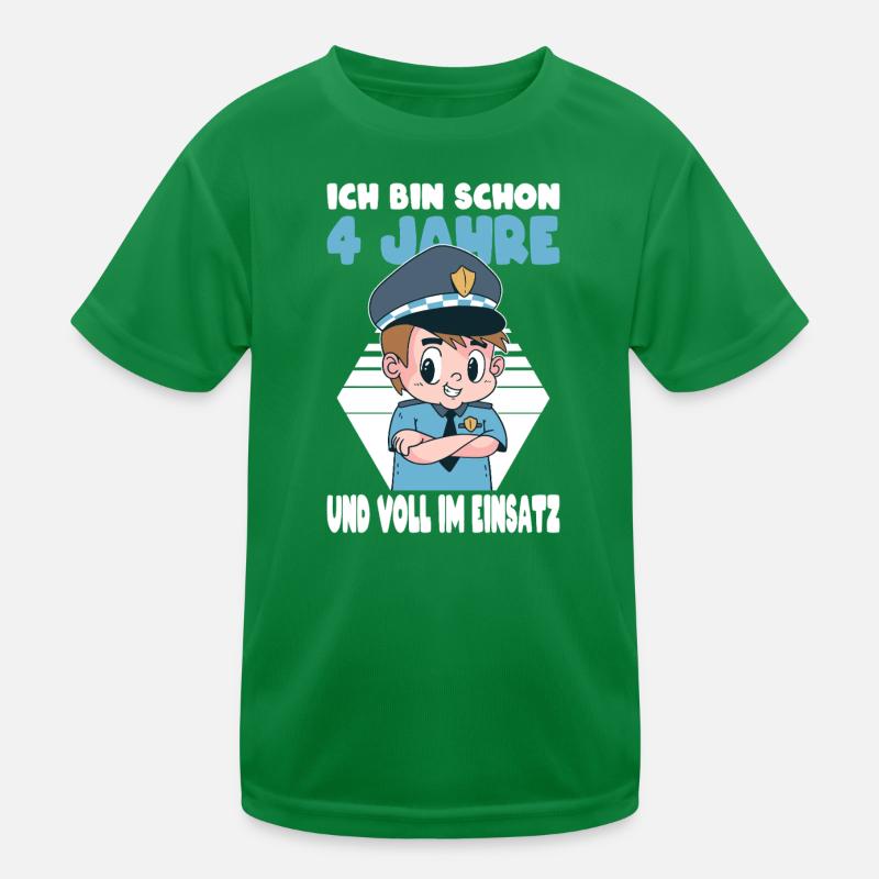 4. Geburtstag Geschenk 4 Jahre Kindergeburtstag Kinder Funktions-T-Shirt