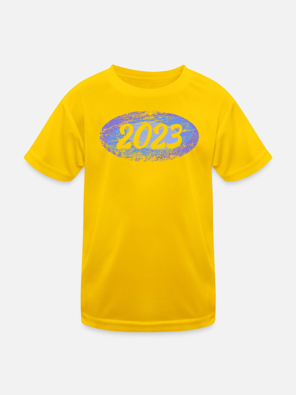 2023 2023 - Kids Functional T-Shirt - egg yellow - Front