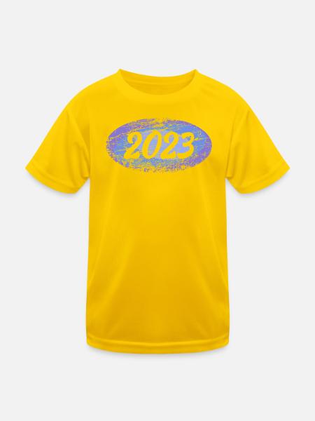 2023 2023 - Kids Functional T-Shirt - egg yellow - Front