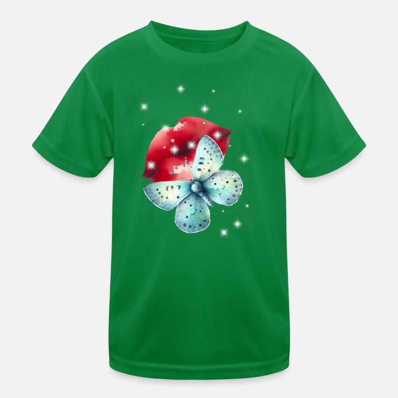 Embrasser la bouche du papillon Lèvres de la bouche de la Saint-Valentin T-shirt sport Enfant