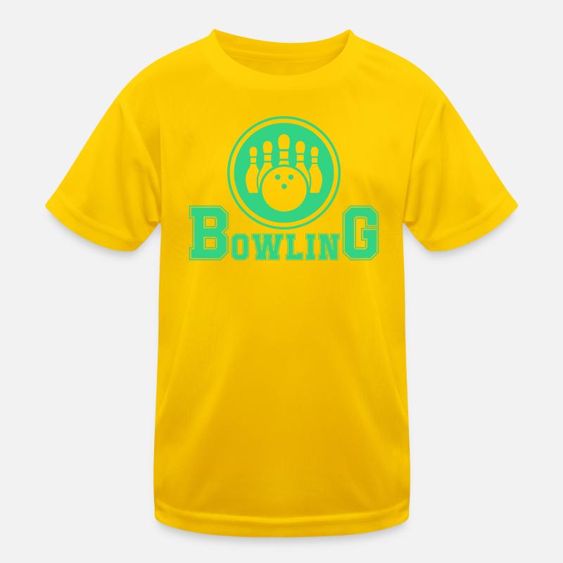 Conception de main de bowling rétro T-shirt sport Enfant