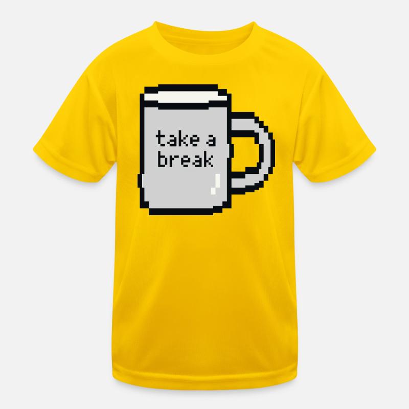 Relax Check Pixel Art Mug Kids Functional T-Shirt