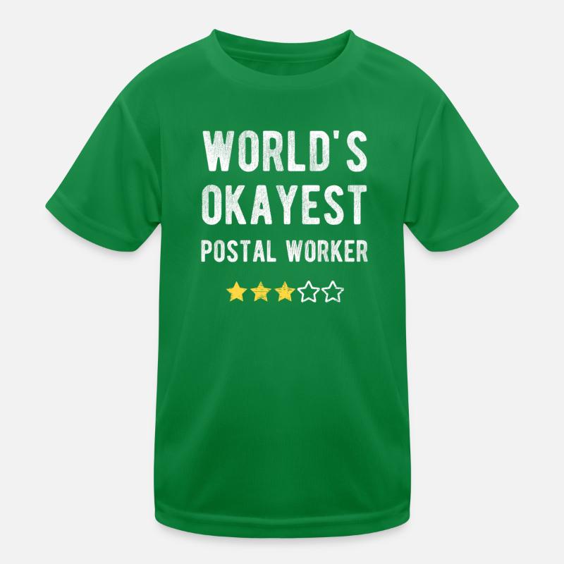 World’s Okayest Postal Worker Postbote Humor Kinder Funktions-T-Shirt