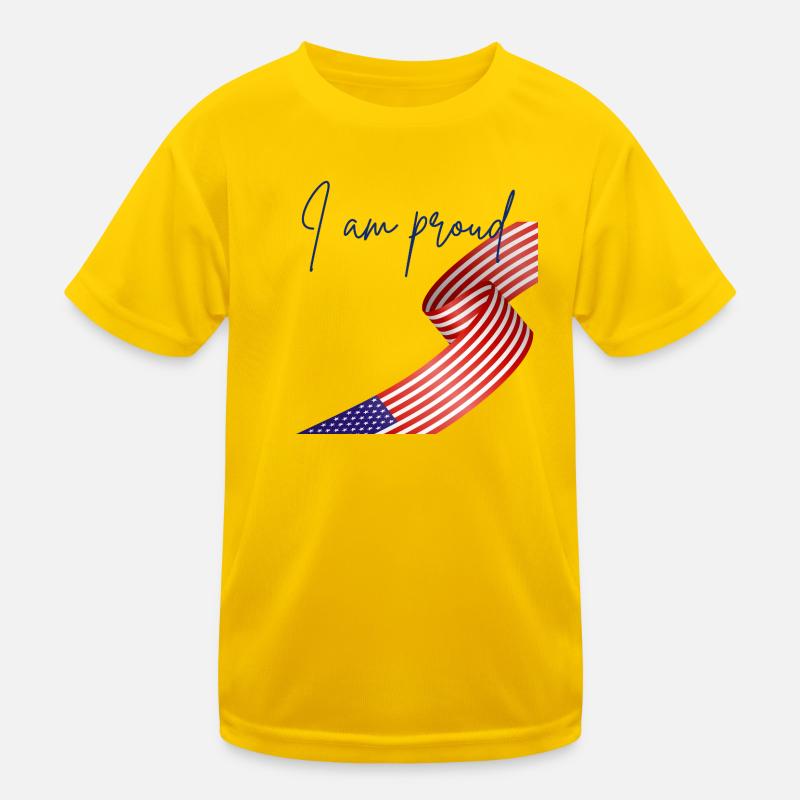 Fierté Américaine Enroulée à Drapeau T-shirt sport Enfant
