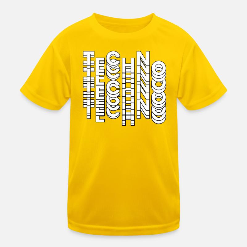 Conception de typographie techno futuriste T-shirt sport Enfant
