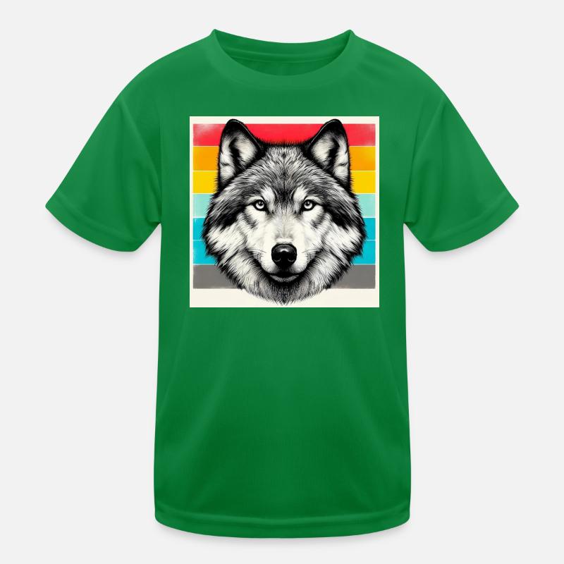 Wolf Kinder Funktions-T-Shirt