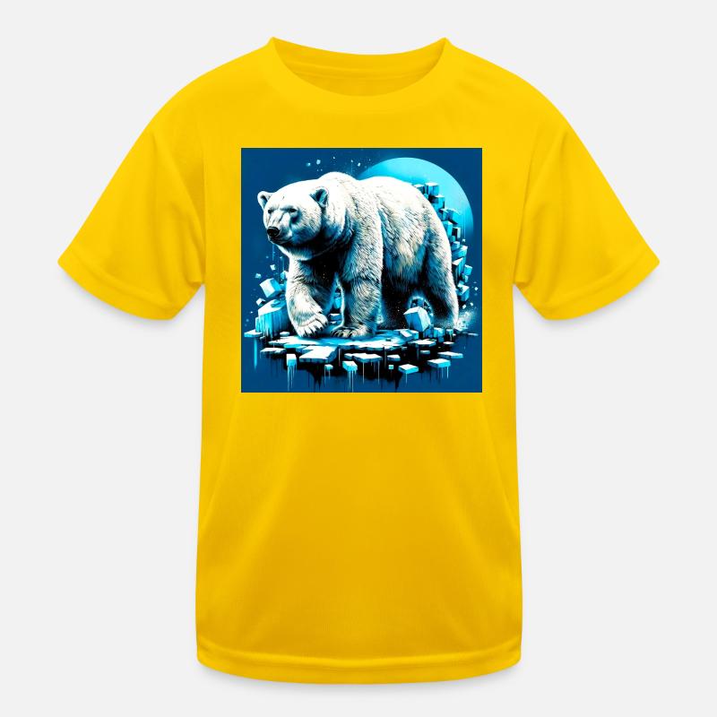 ours blanc T-shirt sport Enfant