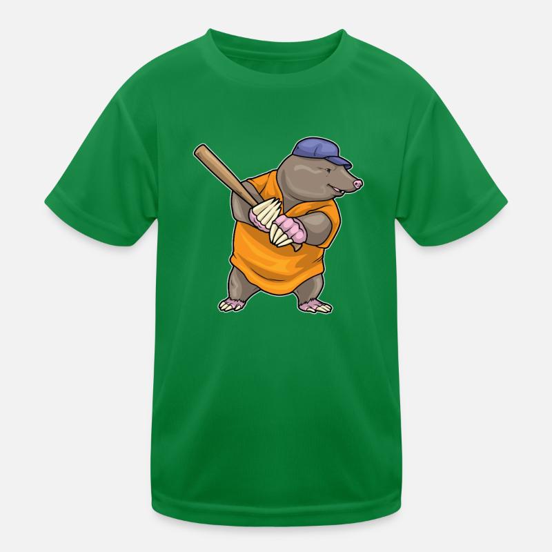 Mole Baseball Baseball Bat Kids Functional T-Shirt