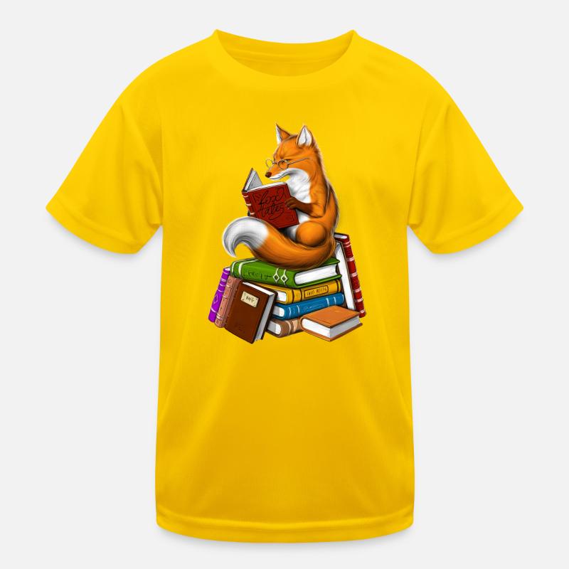 Fuchs liest ein Buch Kinder Funktions-T-Shirt